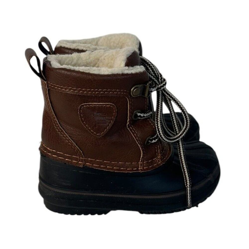London Fog Warrington Snow Toddler Boys 6 Brown Casual Lace Up Boots CL30206Y-E
